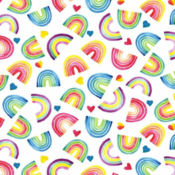 40661 Rainbow Heart Xs - Spandexbyyard