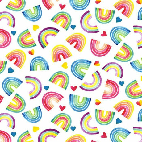 40661 Rainbow Heart Xs - Spandexbyyard