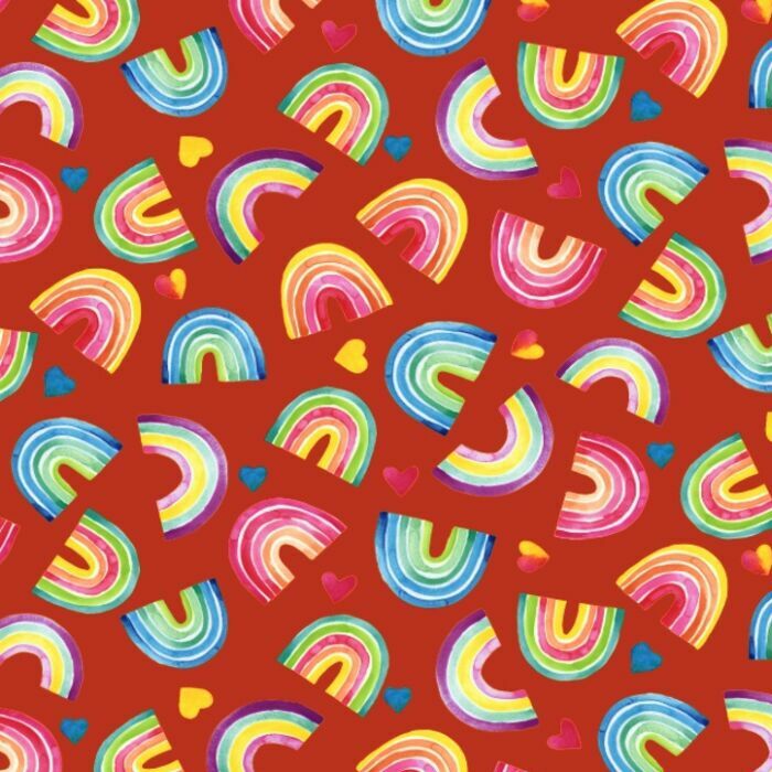 40661 Rainbow Heart Xs - Spandexbyyard