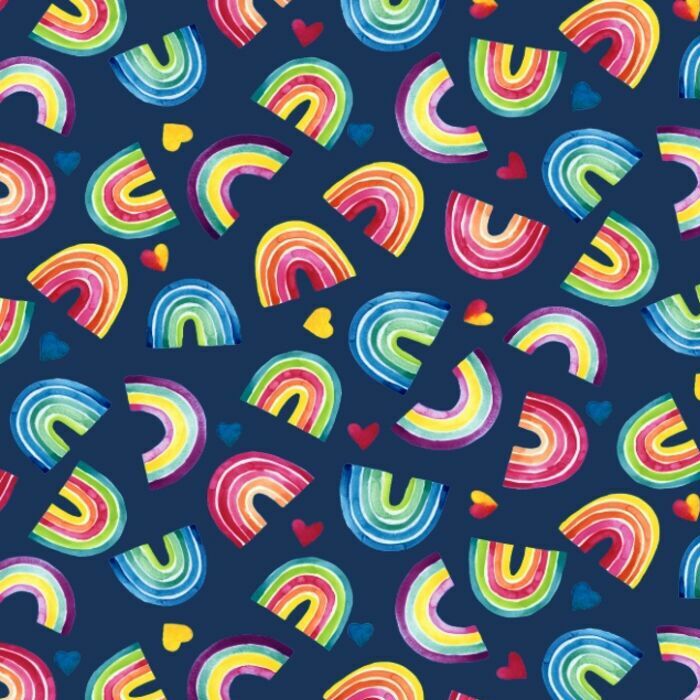 40661 Rainbow Heart Xs - Spandexbyyard