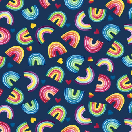 40661 Rainbow Heart Xs - Spandexbyyard