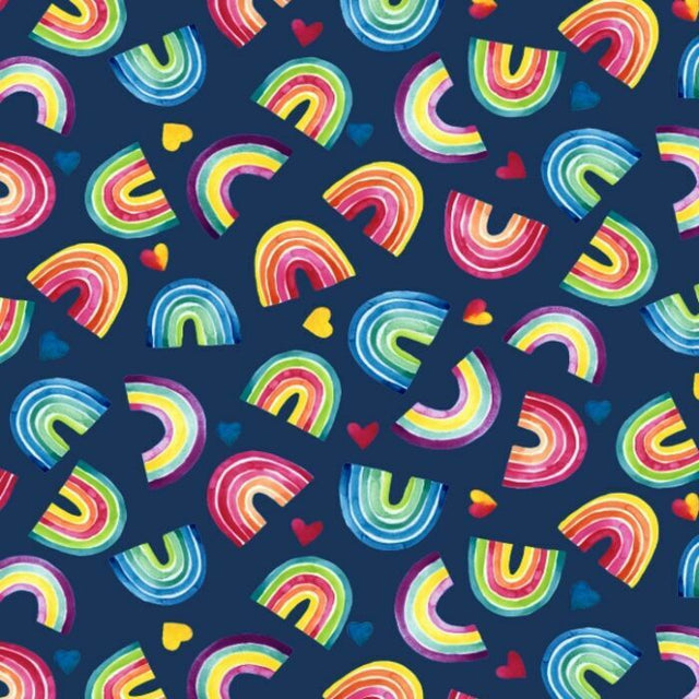 40661 Rainbow Heart Xs - Spandexbyyard