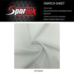 P-965 PFP White for Sublimation Super Soft HandSpandex, Moisture Management Mesh and PQSpandexByYard/SportekSpandexbyyard