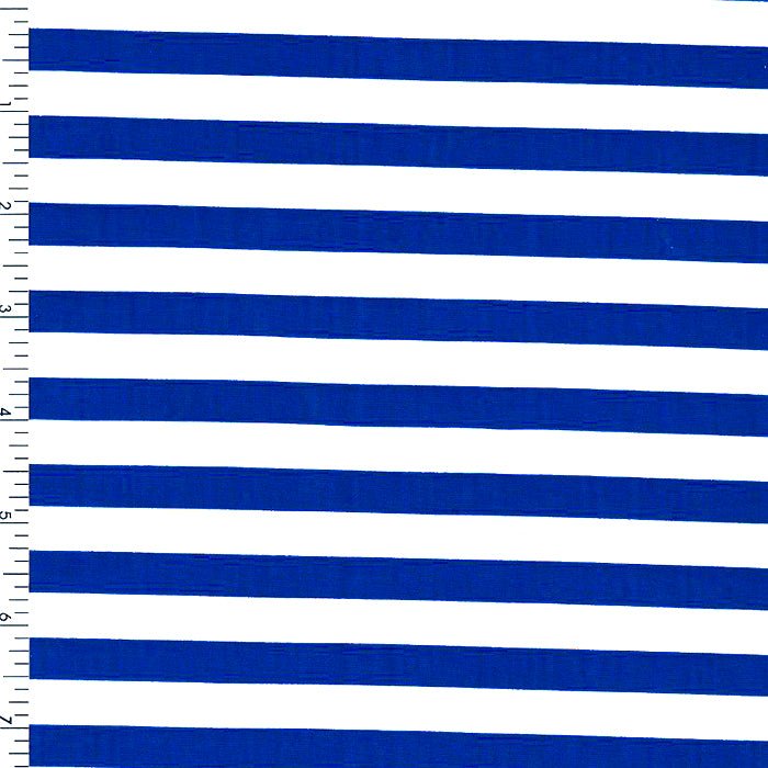 AT - 1044 Navy white stripe printed spandex - Spandexbyyard