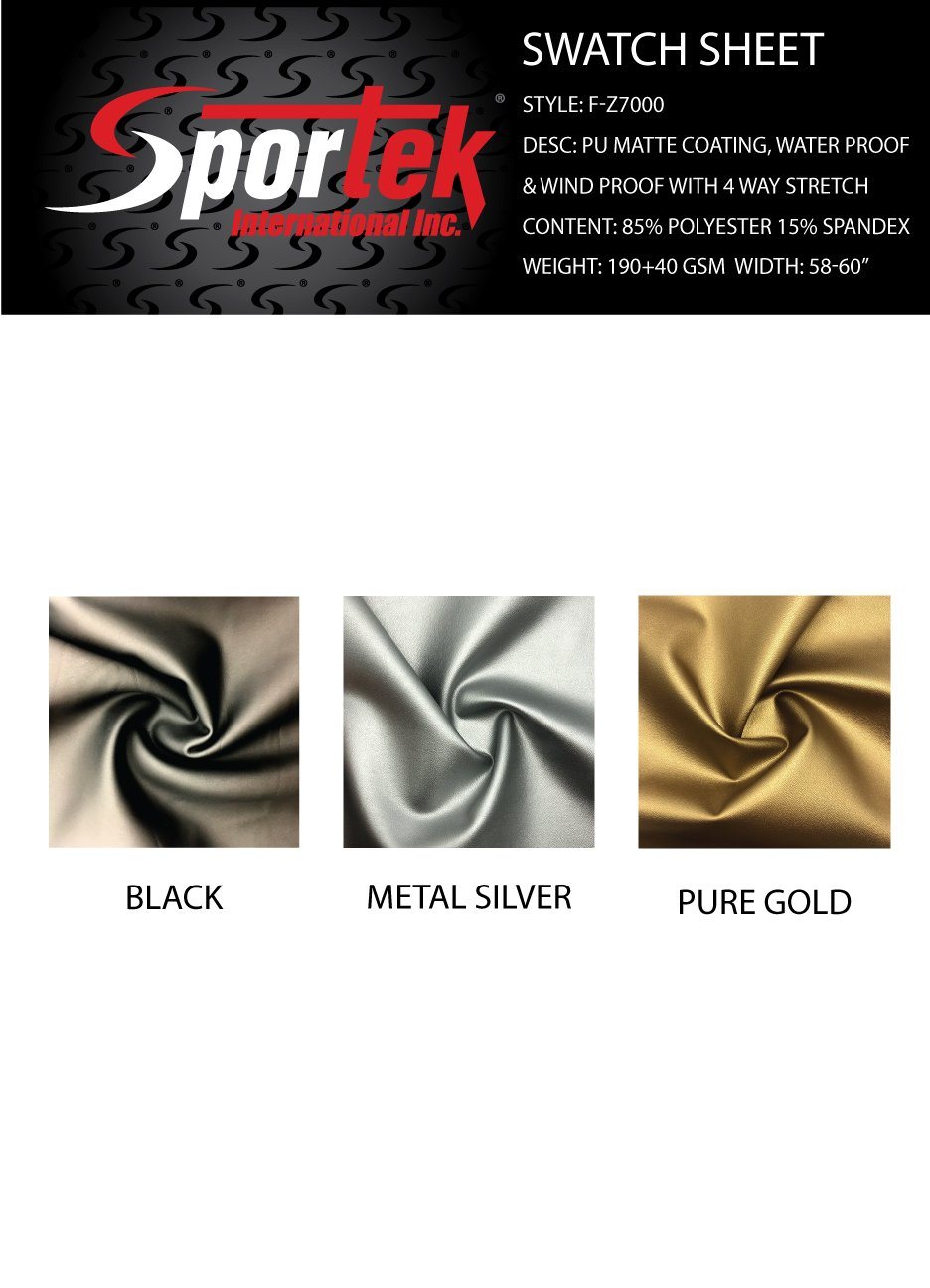 F - Z7000 Stretch all over matte PU Coating, Faux Leather Stretch - Spandexbyyard