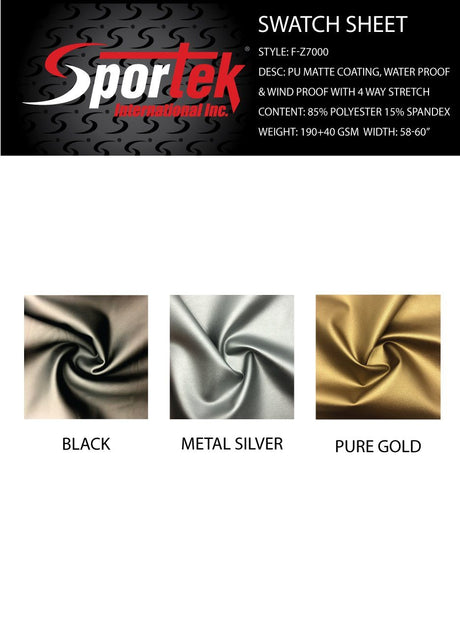 F - Z7000 Stretch all over matte PU Coating, Faux Leather Stretch - Spandexbyyard