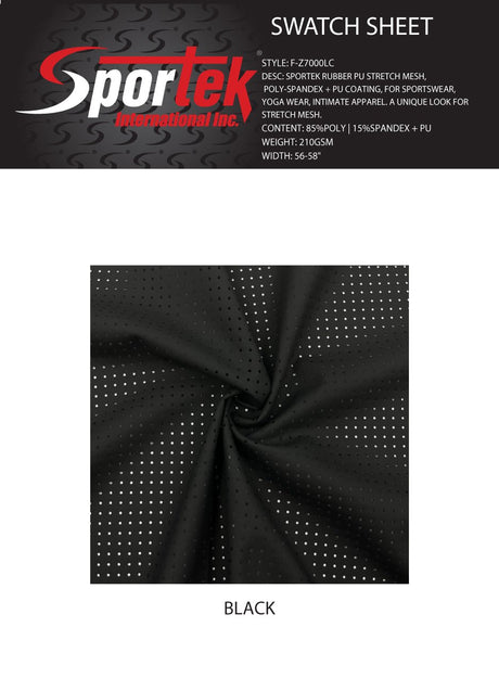 F - Z7000LC Sportek Rubber PU Stretch Mesh | Poly - Spandex + PU Coating - Spandexbyyard