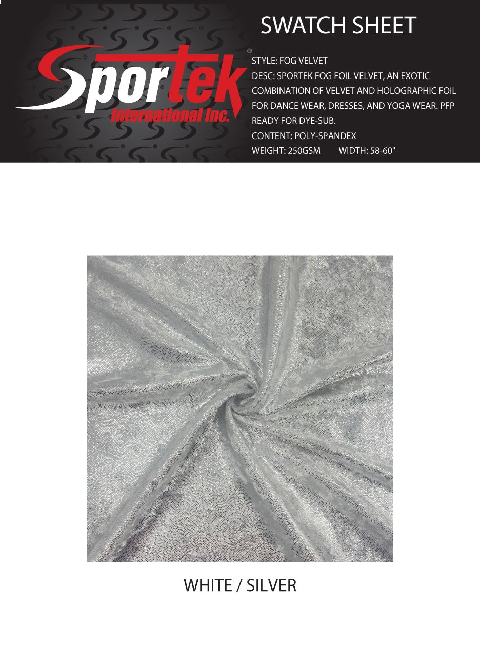 Fog Velvet Sportek Fog Foil Velvet - Spandexbyyard