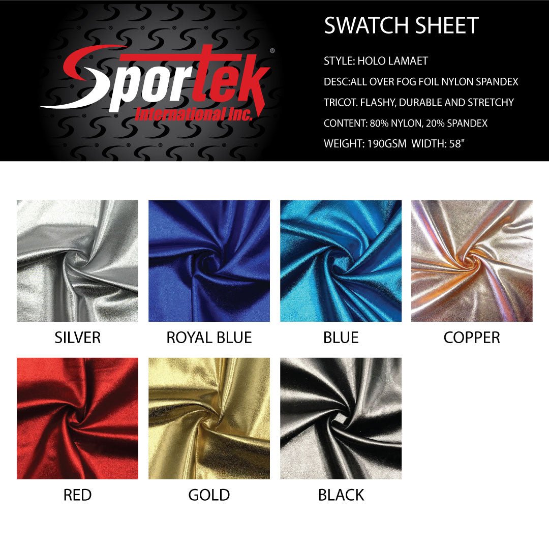Holo Lamae Sportek All Over Fog Foil Nylon Spandex Tricot | Dance Wear | Party Design - Spandexbyyard