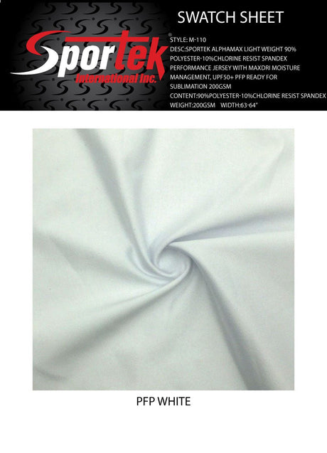 M - 110 Alphamax Light Weight Chlorine Resist Spandex Jersey with MAXDRI - Spandexbyyard