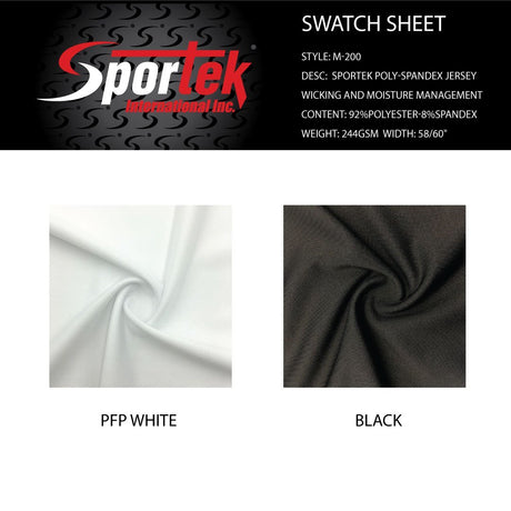 M - 200 Sportek Poly - Spandex Jersey Wicking and Moisture Management - Spandexbyyard