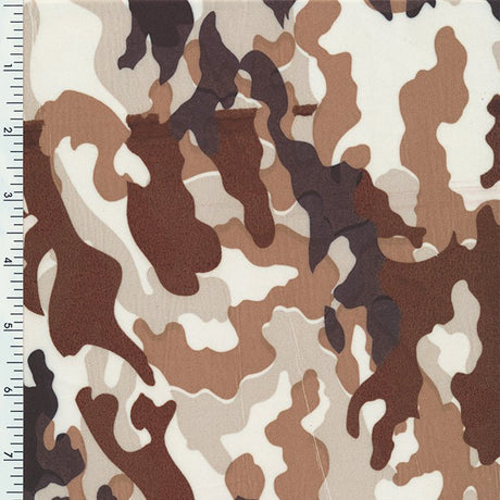 P - 10017 Camo Olive Black Sportek Poly Spandex Tricot Sanded Soft hand "Nafta Certified" - Spandexbyyard
