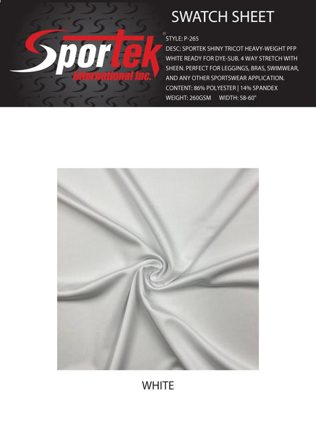 P - 265 Sportek Shiny Tricot Heavy Weight - Spandexbyyard