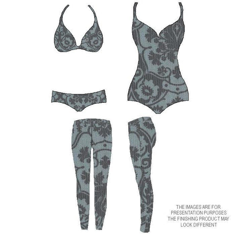 P - 36 - 4565 | geometry, manila, gray scale, drawing Printed Spandex - Spandexbyyard