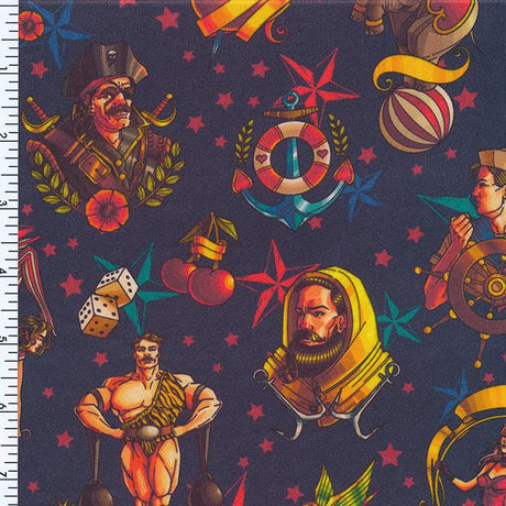 P - 90476 - Corvexisland Printed Spandex - Spandexbyyard