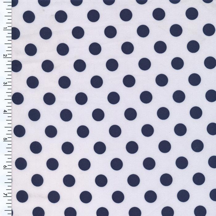p - scp294 - 58 white/Navy dot | Printed Spandex - Spandexbyyard