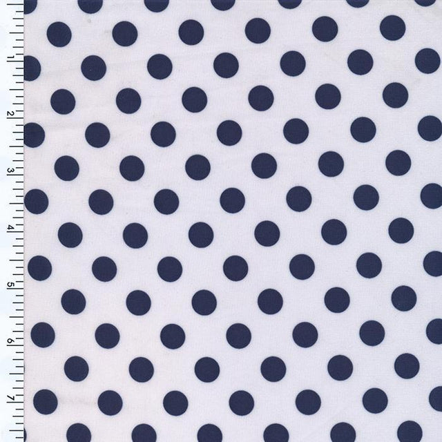 p - scp294 - 58 white/Navy dot | Printed Spandex - Spandexbyyard