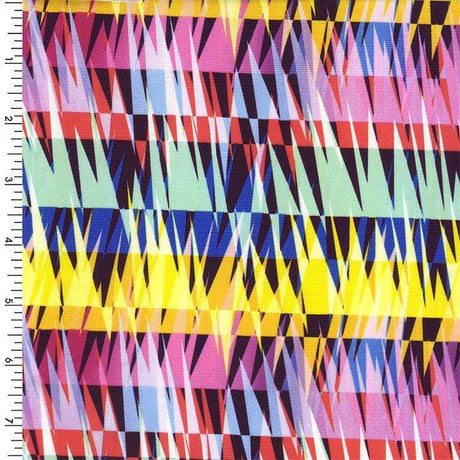 P - SPT01 | sharp, abstract, Printed Spandex - Spandexbyyard