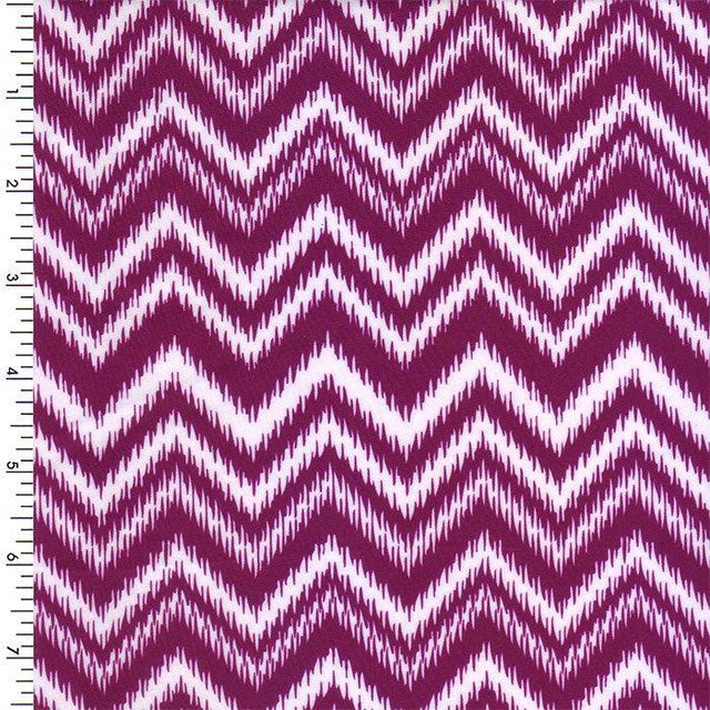 P - SPT10 - 05 | chevron, wave, Printed Spandex - Spandexbyyard