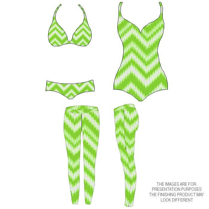P - SPT10 - 05 | chevron, wave, Printed Spandex - Spandexbyyard
