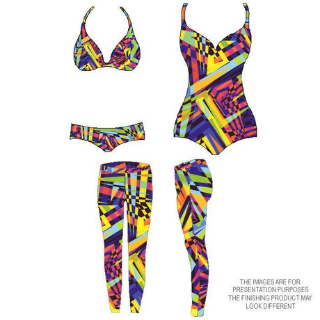 P - SPT101 - 01 | geometric, abstract, Printed Spandex - Spandexbyyard