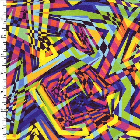P - SPT101 - 01 | geometric, abstract, Printed Spandex - Spandexbyyard
