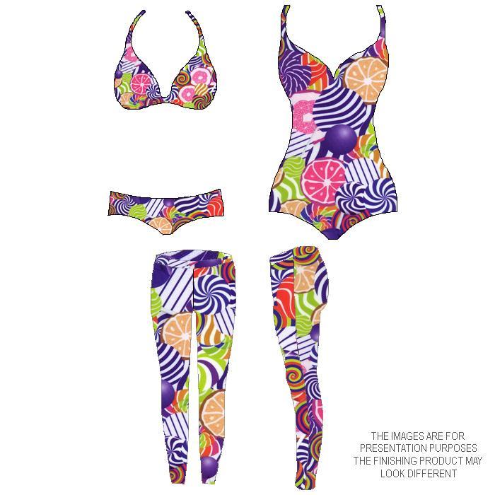 P - SPT105 - 2 | candy, geometric, abstract, Printed Spandex - Spandexbyyard