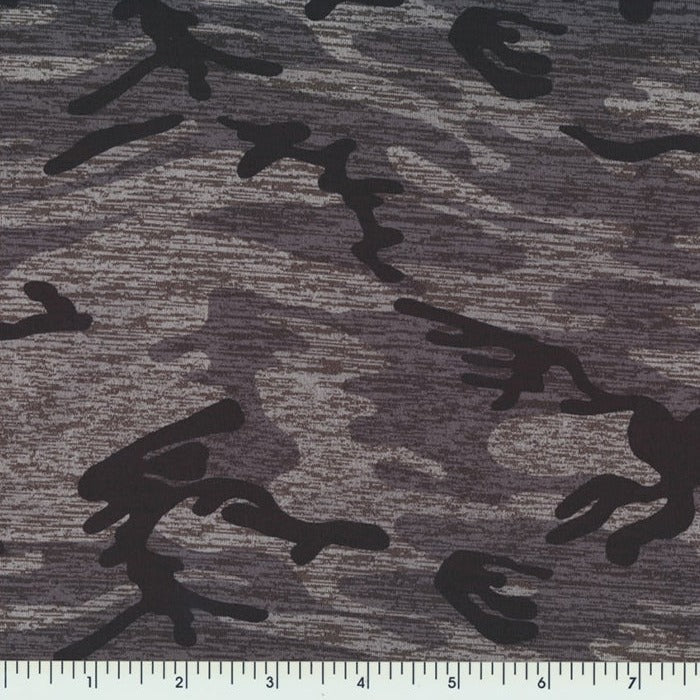 P - X7 - 88254 - 1001 Husky Grey - Printed Spandex Perfotek Ocean Max - Dri Microblok - Spandexbyyard