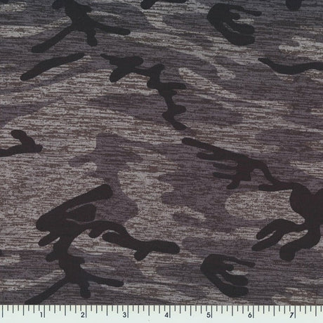 P - X7 - 88254 - 1001 Husky Grey - Printed Spandex Perfotek Ocean Max - Dri Microblok - Spandexbyyard