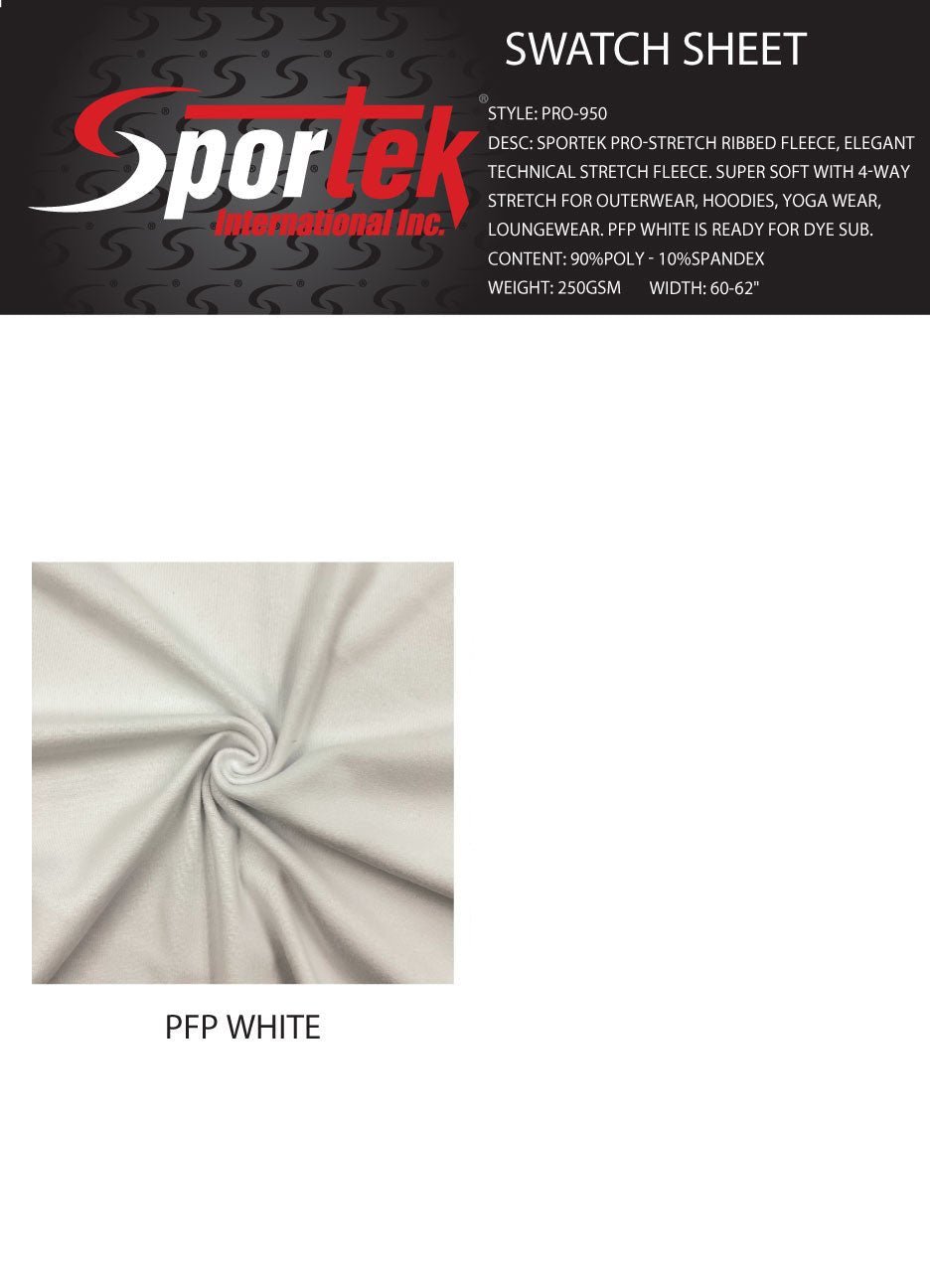 PRO - 950 Sportek Pro - stretch Ribbed Fleece - Spandexbyyard