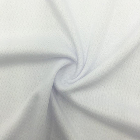 SP - 056 Polyester Boxed Mesh with MaxDri Moisture Management PFP White for sublimation. - Spandexbyyard