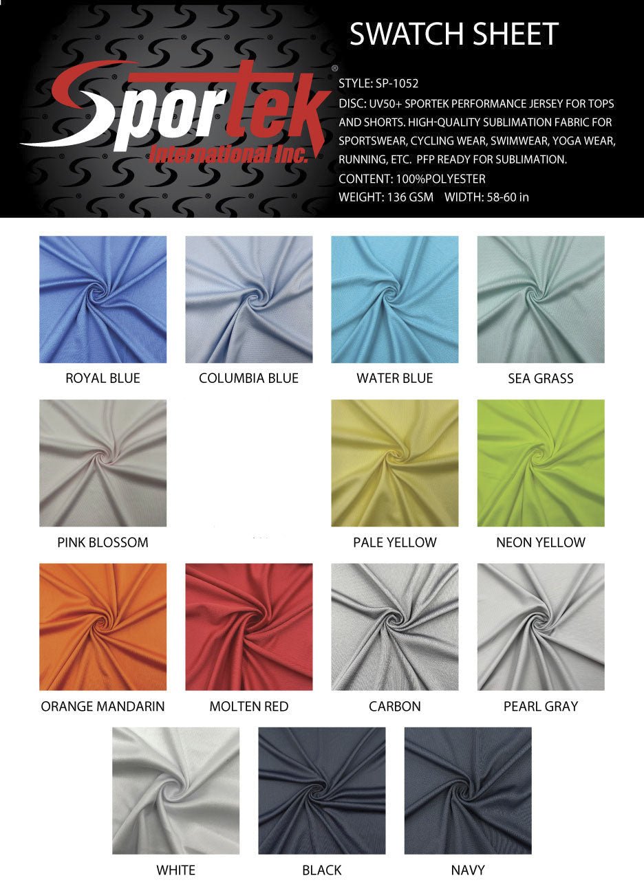 SP - 1052 Performance Jersey - Spandexbyyard