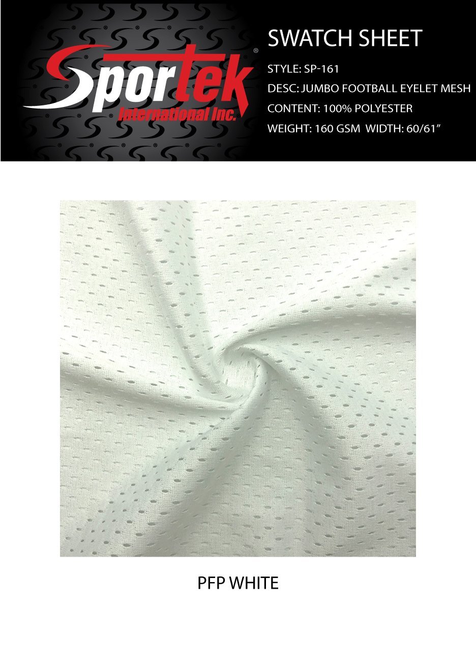 SP - 161 Jumbo Football Eyelet Mesh Shiny , PFP for sublimation - Spandexbyyard