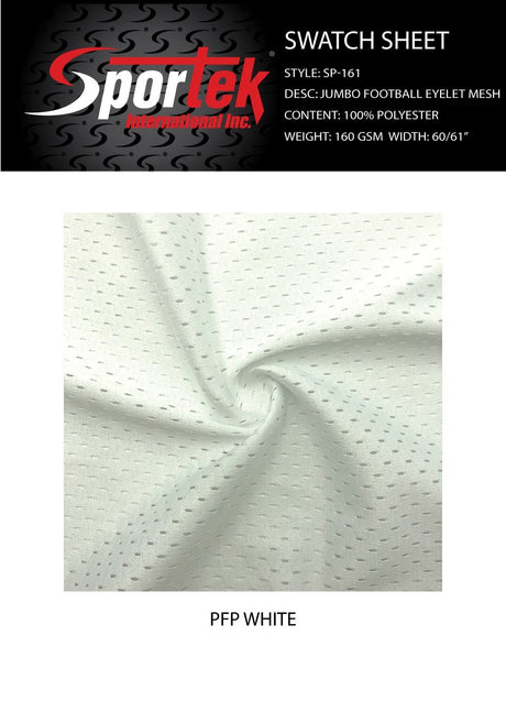 SP - 161 Jumbo Football Eyelet Mesh Shiny , PFP for sublimation - Spandexbyyard
