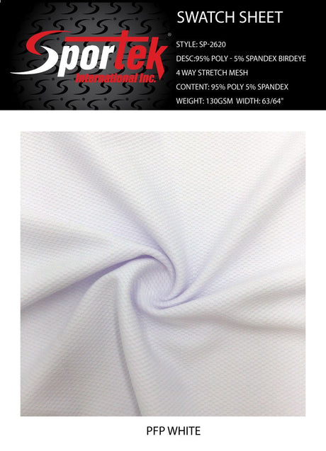 SP - 2620 Sportek Poly - Spandex Bird - eye Flat Back Mesh 4 Way Stretch - Spandexbyyard