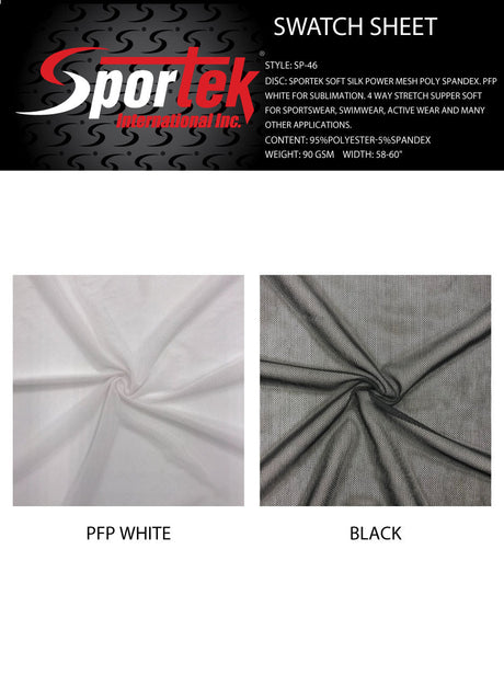 SP - 46 Sportek Soft Silk Power Mesh Poly Spandex - Spandexbyyard