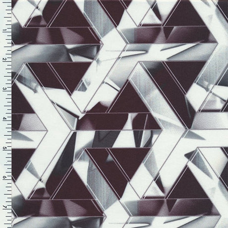 SP - DD65 Poly Spandex Digitally Wet Print Black Grey - Spandexbyyard