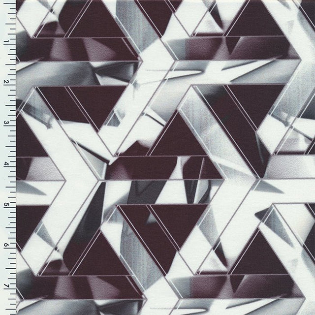 SP - DD65 Poly Spandex Digitally Wet Print Black Grey - Spandexbyyard