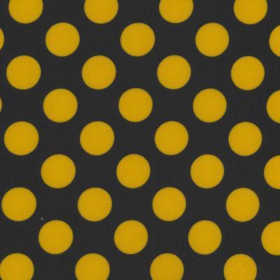 SP - DOT - Black/Girasole | Printed Spandex - Spandexbyyard
