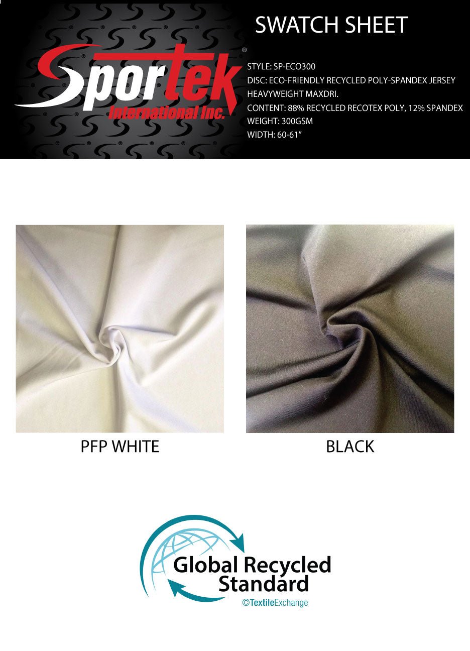 SP - ECO300 Eco - friendly recycled poly - spandex Jersey heavyweight MaxDri - Spandexbyyard