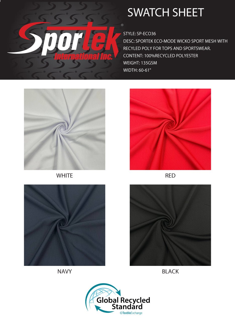 SP - ECO36 Sportek Eco - Mode Wicko Sport Mesh With Recycles Poly - Spandexbyyard
