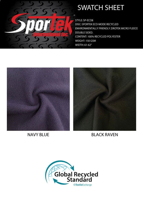 SP - ECO8 Sportek Eco - Mode Recycled Environmentally Friendly Zirotek Micro Fleece Double Sided - Spandexbyyard
