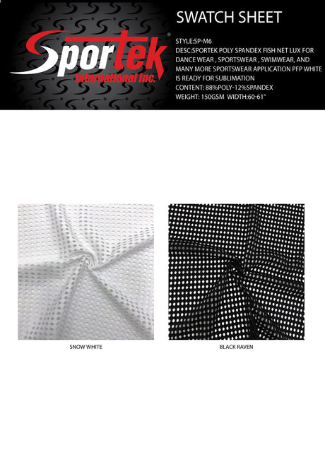 SP - M6 Sportek Poly Spandex fish net lux for dance wear - Spandexbyyard