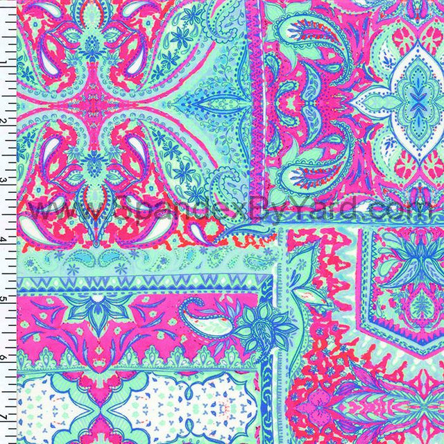 SP - NP2623 Taj Mahal Nylon Spandex Digitally Wet Print - Spandexbyyard