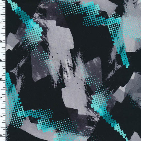 SP - NP2642 Abstract Race Nylon Spandex Digitally Wet Print - Spandexbyyard