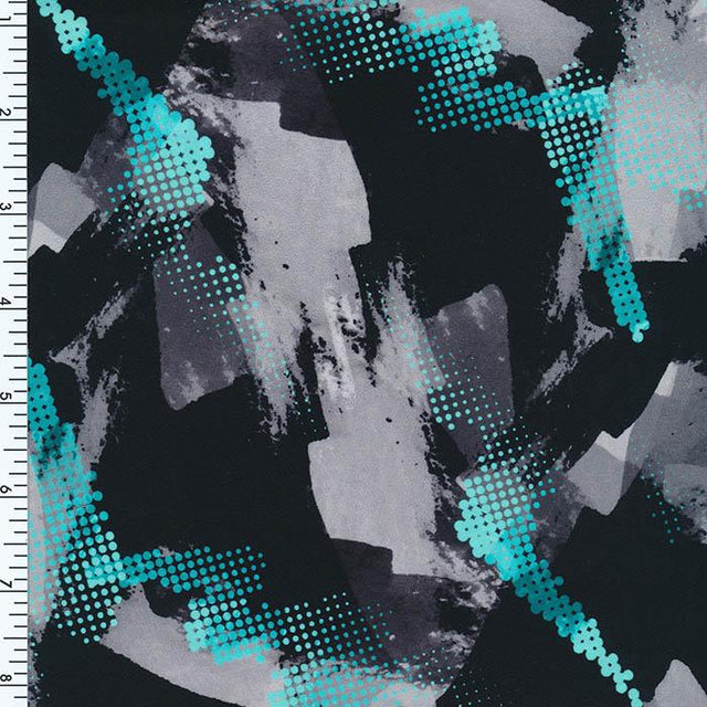 SP - NP2642 Abstract Race Nylon Spandex Digitally Wet Print - Spandexbyyard