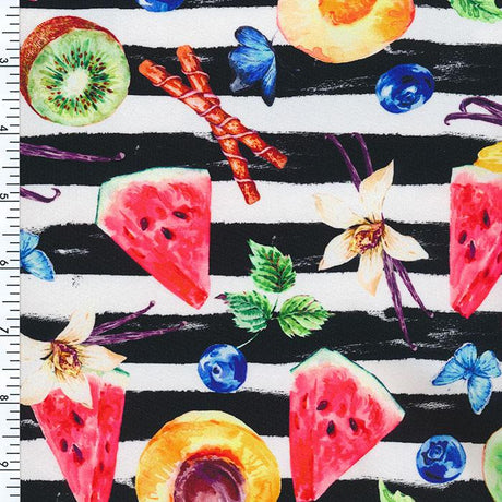 SP - NP2645 Fruity Picnic Nylon Spandex Digitally Wet Print - Spandexbyyard