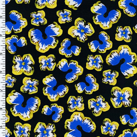 SP - NP2655 Butterfly Daisy Nylon Spandex Digitally Wet Print - Spandexbyyard