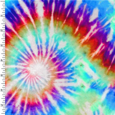 SP - NP2672 60's Tie - Dye Blues - Blue Red Purple Green active wear Nylon Spandex tricot - Spandexbyyard