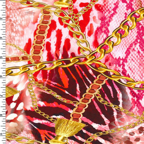 SP - NP2694 Chain Animal Skin Nylon Spandex Digitally Wet Print - Spandexbyyard